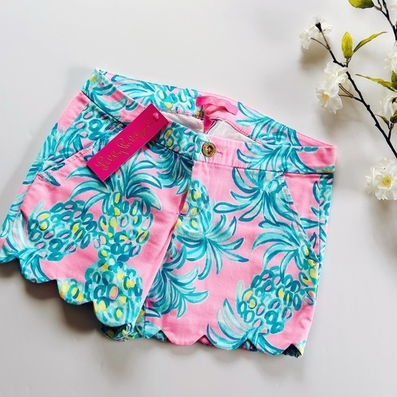 Lilly Pulitzer Buttercup Stretch Short Pelican Pink Beat The Heat - Picture 1 of 7